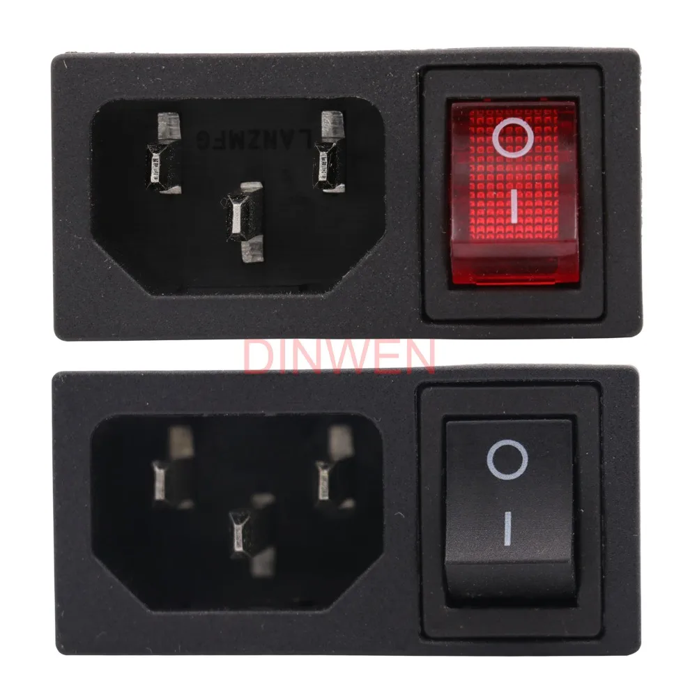 1PC Mains AC Power Cord Inlet Power Receptacle Power socket With ON OFF Rocker Switch 250V 10A IEC 320 C14 CCC CE
1PC Mains AC Power Cord Inlet Power Receptacle Power socket With ON OFF Rocker Switch 250V 10A IEC 320 C14 CCC CE