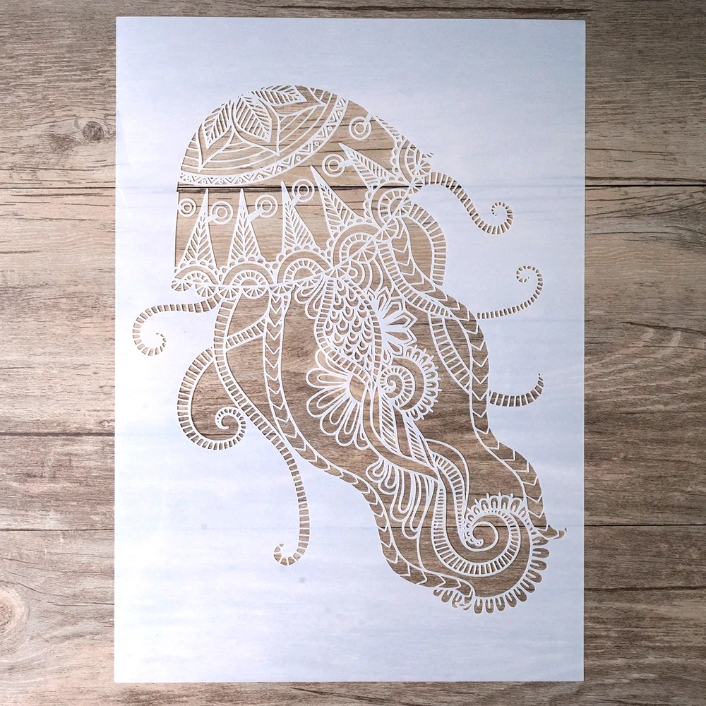 A4 A3 A2 DIY Craft Layering Mandala Jellyfish Stencil For Wall Painting Scrapbooking Album Decorative Embossing Paper Card
A4 A3 A2 DIY Craft Layering Mandala Jellyfish Stencil For Wall Painting Scrapbooking Album Decorative Embossing Paper Card