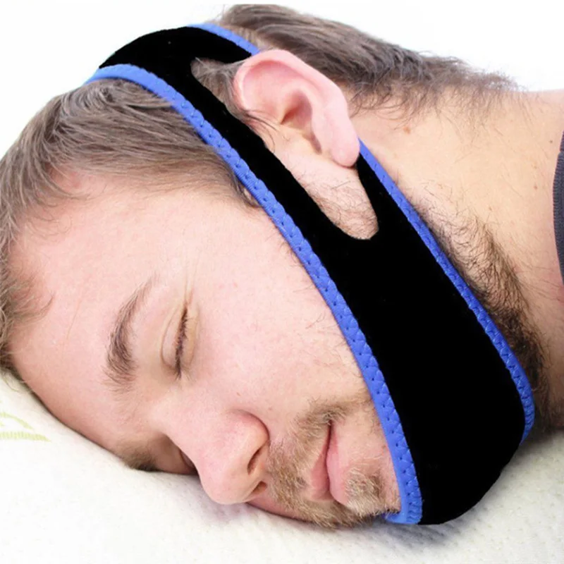 Image Stop Snoring Chin Strap Anti Snore Chin Strap Snore Belt Anti Apnea Jaw Solution Sleep Support Healthcare