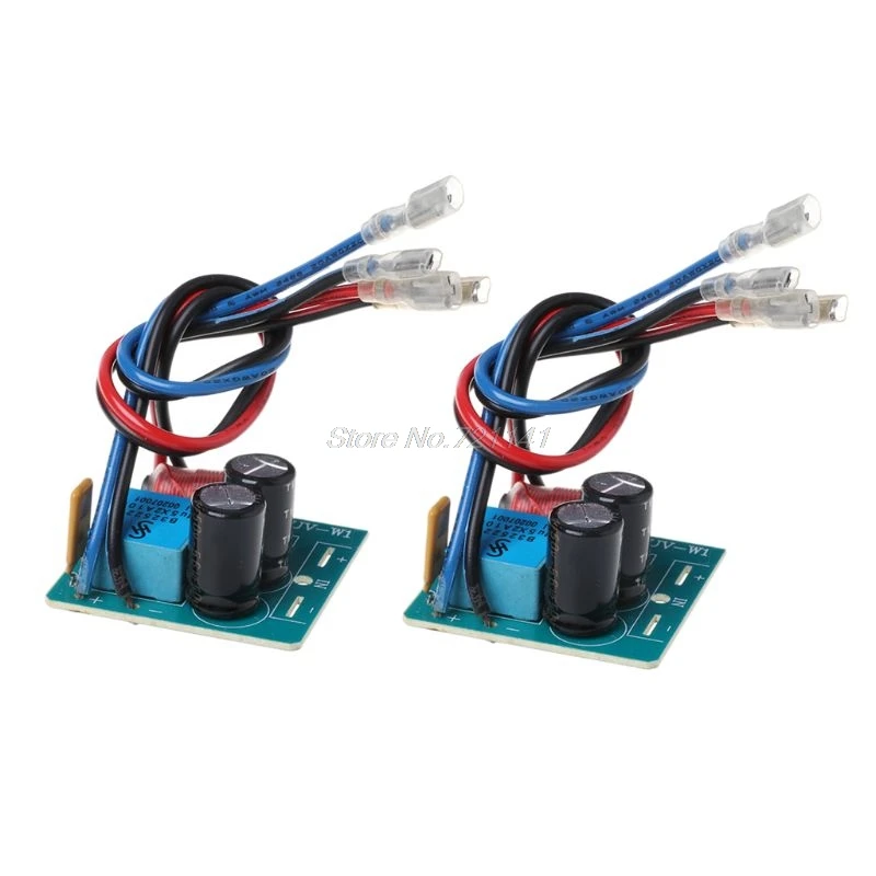 2pcs 60W 2 Way Speaker Crossover Board Bass Tweeter Frequency Divider For 2-4 Inch Speaker Filter
2pcs 60W 2 Way Speaker Crossover Board Bass Tweeter Frequency Divider For 2-4 Inch Speaker Filter