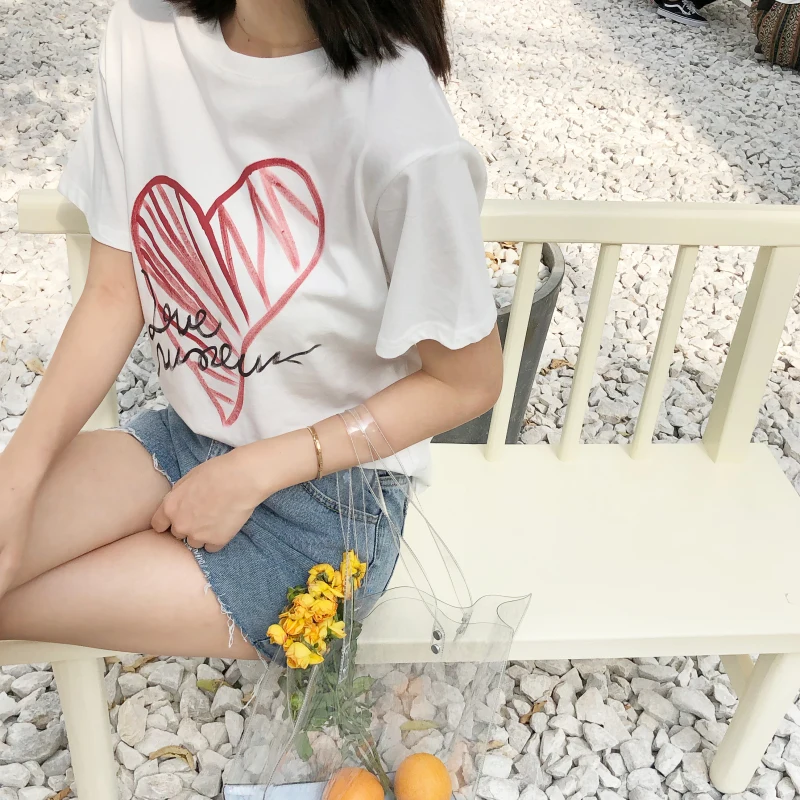INS 2019 summer Women ladies Graffiti heart printed harajuku tshirt haut femme korean streetwear ulzzang t-shirt
INS 2019 summer Women ladies Graffiti heart printed harajuku tshirt haut femme korean streetwear ulzzang t-shirt