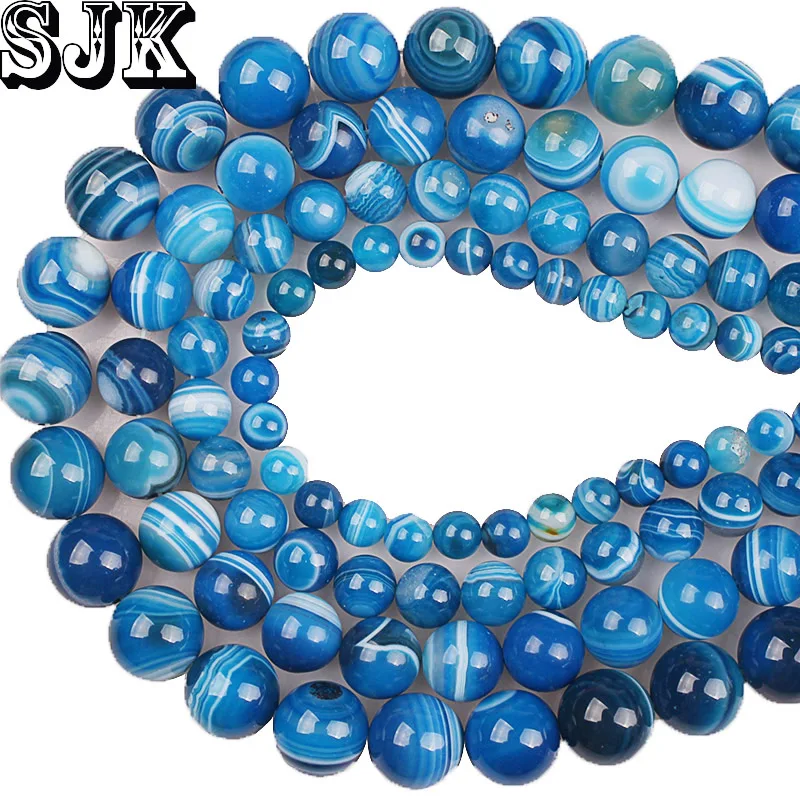 Blue Stripe Onyx Agates Natural Stone Beads For Jewelry Making Diy Bracelet Necklace 4/6/8/10/12/14mm Wholesale Strand 15''
Blue Stripe Onyx Agates Natural Stone Beads For Jewelry Making Diy Bracelet Necklace 4/6/8/10/12/14mm Wholesale Strand 15''