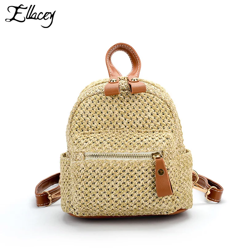 New 2019 Summer Korean Straw Backpack Fashion Woven Casual Mini Backpack Leisure Travel Bag Girl's PU Leather Patchwork Backpack
New 2019 Summer Korean Straw Backpack Fashion Woven Casual Mini Backpack Leisure Travel Bag Girl's PU Leather Patchwork Backpack