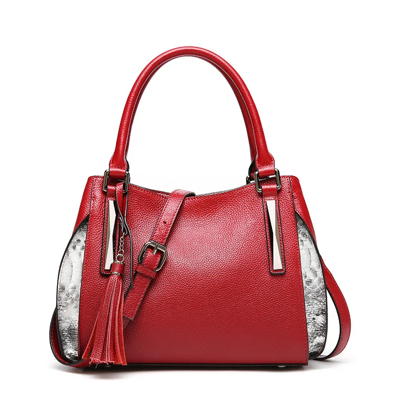100% Cow Genuine Leather Women Handbag New Fashion Lady Tassel Shoulder Bags Female Girl Real Leather Brand Luxury Crossbody Bag
100% Cow Genuine Leather Women Handbag New Fashion Lady Tassel Shoulder Bags Female Girl Real Leather Brand Luxury Crossbody Bag