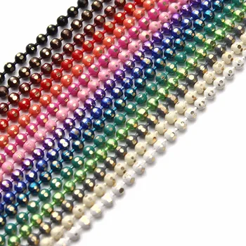10meter/lot Width 1.5mm Colorful Copper Ball Bead Chains Bulk Necklace Bracelet Women Link & Key Chain For Diy Jewelry Making
10meter/lot Width 1.5mm Colorful Copper Ball Bead Chains Bulk Necklace Bracelet Women Link & Key Chain For Diy Jewelry Making