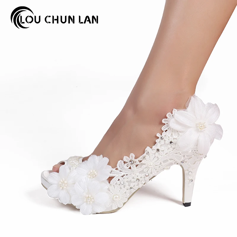 LOUCHUNLAN Dress Shoes Woman Pumps shoes Peep Toe Elegant flower Lace wedding shoes size 41 42 43 Drop Shipping
LOUCHUNLAN Dress Shoes Woman Pumps shoes Peep Toe Elegant flower Lace wedding shoes size 41 42 43 Drop Shipping
