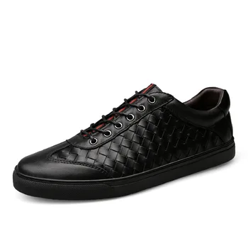 Classics Genuine Leather Weaving Mens Skateboarding Shoes Spring Outdoor Sport Sneakers Walking British Style Street Board Shoes
Classics Genuine Leather Weaving Mens Skateboarding Shoes Spring Outdoor Sport Sneakers Walking British Style Street Board Shoes