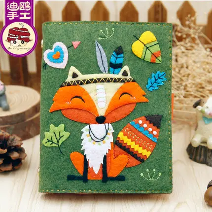 Fox Pattern Non-woven fabric Felt Notebook DIY Material Package Hand Sewing Cartoon Deco Felt animals Diary Book Handicraft Kit
Fox Pattern Non-woven fabric Felt Notebook DIY Material Package Hand Sewing Cartoon Deco Felt animals Diary Book Handicraft Kit