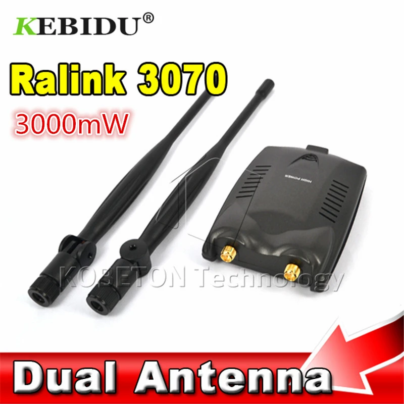 Kebidu 2019 BT-N9100 Beini USB Wifi Adapter High Power 3000mW Dual Antenna Wireless Network Card Ralink 3070
Kebidu 2019 BT-N9100 Beini USB Wifi Adapter High Power 3000mW Dual Antenna Wireless Network Card Ralink 3070