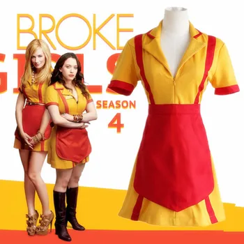 Movie 2 Broke Girls Cosplay Max Black Caroline Channing Costume Halloween Party Short Sleeve Yellow Fancy Dress Cosplay Suit
Movie 2 Broke Girls Cosplay Max Black Caroline Channing Costume Halloween Party Short Sleeve Yellow Fancy Dress Cosplay Suit