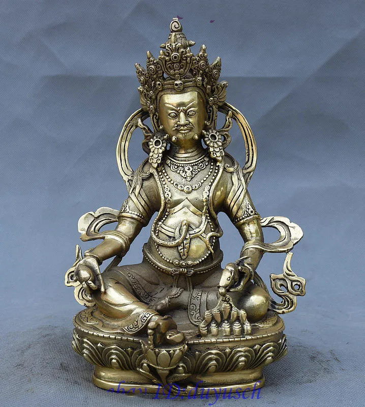 Crafts statue Tibetan Buddhist Temple Brass Wealth Mammon God Yellow Jambhala Buddha Statue
Crafts statue Tibetan Buddhist Temple Brass Wealth Mammon God Yellow Jambhala Buddha Statue