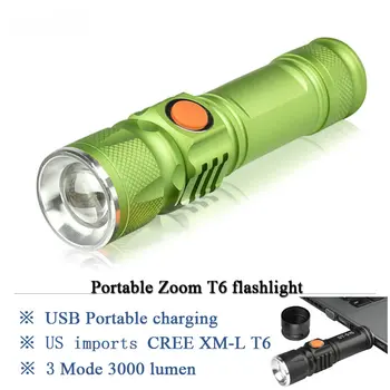 2019 new powerful led flashlight CREE XML T6 Mini USB torch lantern portable light Rechargeable lantern waterproof flash light
2019 new powerful led flashlight CREE XML T6 Mini USB torch lantern portable light Rechargeable lantern waterproof flash light