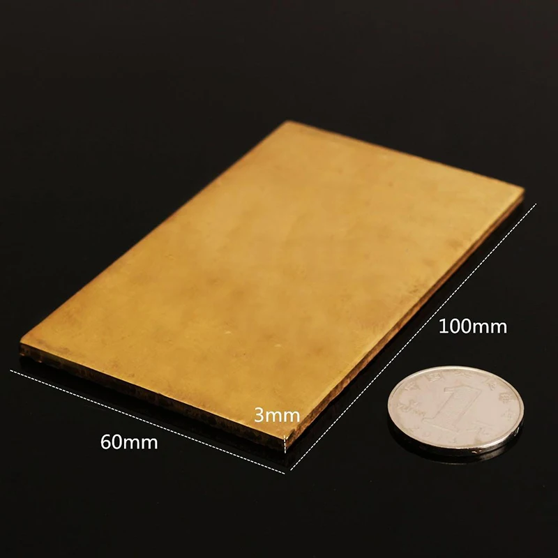 1pc Brass Metal Thin Sheet Plate Welding Metalworking Craft DIY Tool for Manufacture of Deep Drawing Bending Force Components