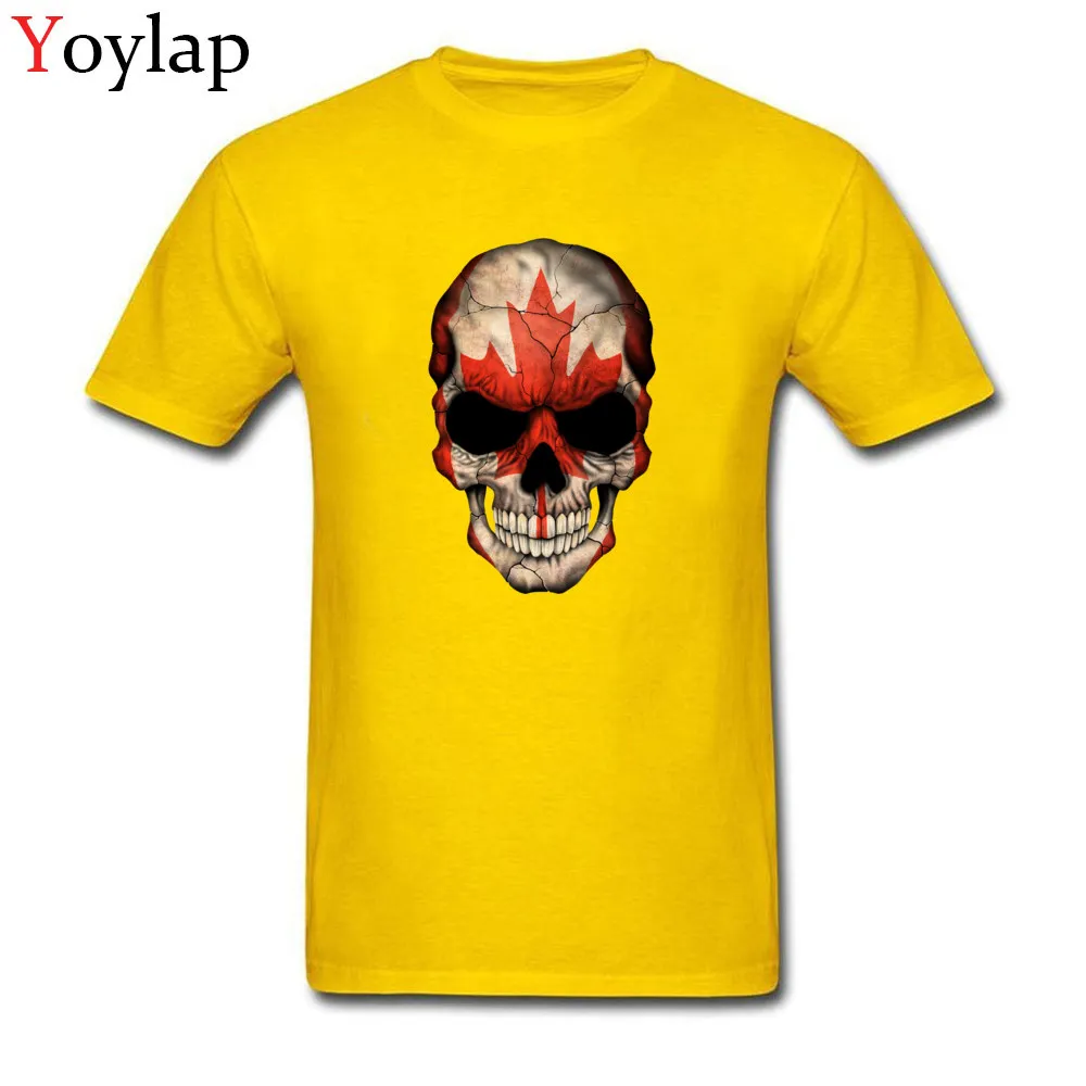 Canadian Flag Skull_yellow