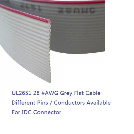2 meter 1.27 mm UL2651 Grey Flexible Flat Cable 6 8 9 10 12 14 16 20 24 26 30 40 50 60 64 Pin Way #28 AWG Ribbon IDC Socket
2 meter 1.27 mm UL2651 Grey Flexible Flat Cable 6 8 9 10 12 14 16 20 24 26 30 40 50 60 64 Pin Way #28 AWG Ribbon IDC Socket
