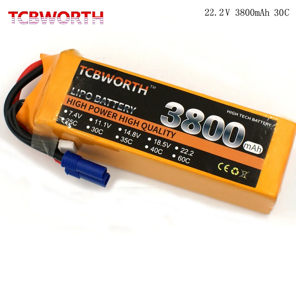 TCBWORTH 6S 22.2V 3800mAh 30C-60C RC Drone LiPo battery For RC Helicopter Airplane Quadrotor Car boat Recharge Battery LiPo 6S
TCBWORTH 6S 22.2V 3800mAh 30C-60C RC Drone LiPo battery For RC Helicopter Airplane Quadrotor Car boat Recharge Battery LiPo 6S
