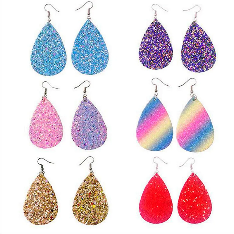 FishSheep 2018 New Cut Out Glitter Sequins Leather Water Drop Earrings Statement Multi Color Tear Drop Simple Pendant Earrings
FishSheep 2018 New Cut Out Glitter Sequins Leather Water Drop Earrings Statement Multi Color Tear Drop Simple Pendant Earrings
