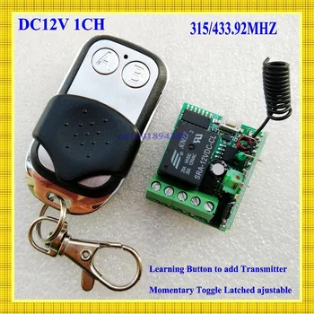 Radio Remote Control Switch 12v DC Mini Receiver Metal Push Button Transmitter Learning Code 315/433 Momentary Toggle Latched
Radio Remote Control Switch 12v DC Mini Receiver Metal Push Button Transmitter Learning Code 315/433 Momentary Toggle Latched