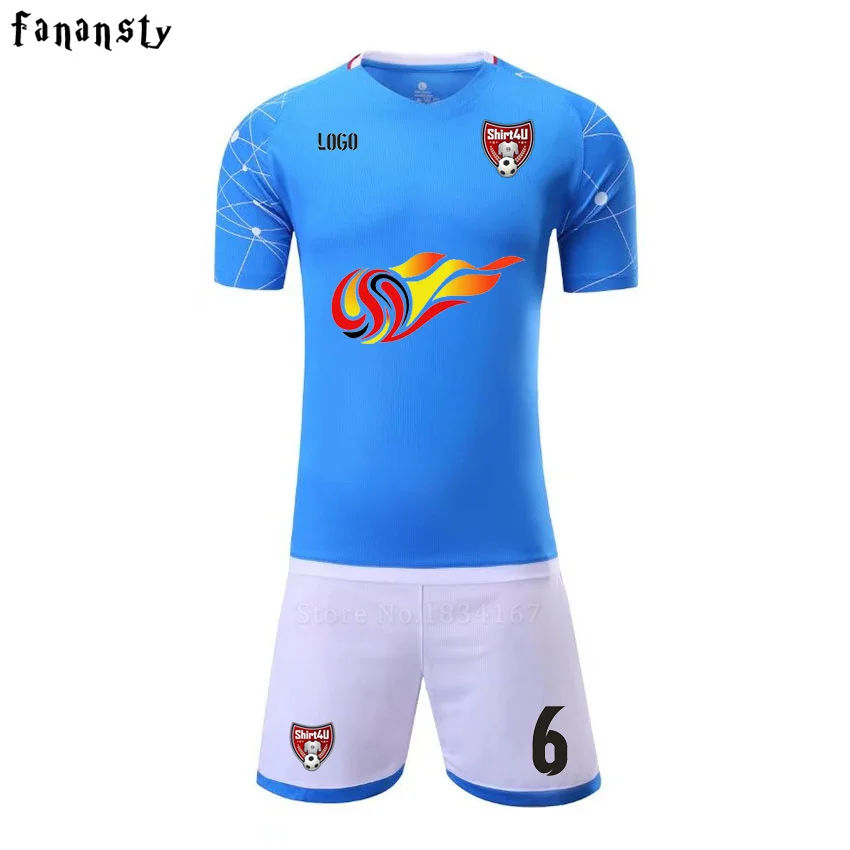 Image Custom Football Uniforms Men Breathable Cheap College Soccer Uniforms Training Suits DIY Soccer Jerseys 2017 New