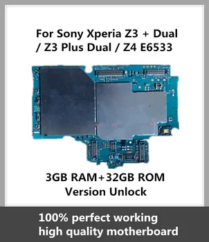 Original Motherboard For Sony Xperia Z3 + Dual / Z3 Plus Dual / Z4 E6533 32GB Unlocked Mainboard With Chips Android OS System
Original Motherboard For Sony Xperia Z3 + Dual / Z3 Plus Dual / Z4 E6533 32GB Unlocked Mainboard With Chips Android OS System