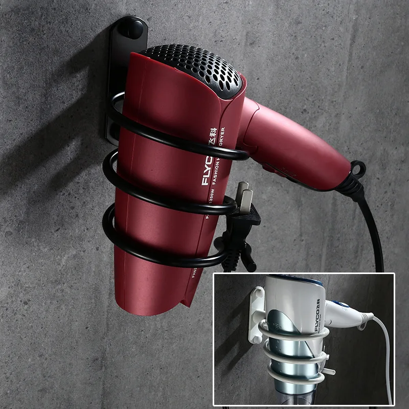 Black or White Bathroom Hair Dryer Rack Space Aluminum Wall Holder Shelf Storage Racks Home Storage Organizer
Black or White Bathroom Hair Dryer Rack Space Aluminum Wall Holder Shelf Storage Racks Home Storage Organizer