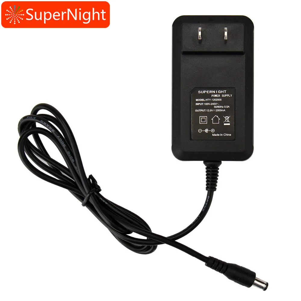 AC 100V-240V to DC 12V 2A 24W Power Supply Adapter for LED Strips Router HUB Switches Security Cameras Charger 5.5x2.1mm DC Plug
AC 100V-240V to DC 12V 2A 24W Power Supply Adapter for LED Strips Router HUB Switches Security Cameras Charger 5.5x2.1mm DC Plug