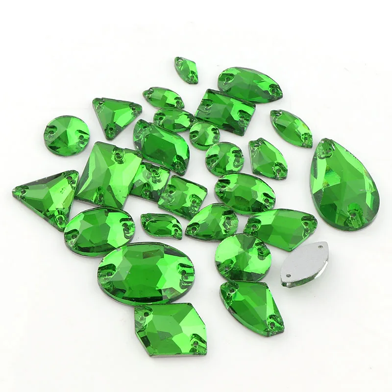 36Pcs Grass Green Mix Shapes Mix Size Sew On Rhinestones Flatback Glass Stones For DIY Clothes Decoration Accessories
36Pcs Grass Green Mix Shapes Mix Size Sew On Rhinestones Flatback Glass Stones For DIY Clothes Decoration Accessories