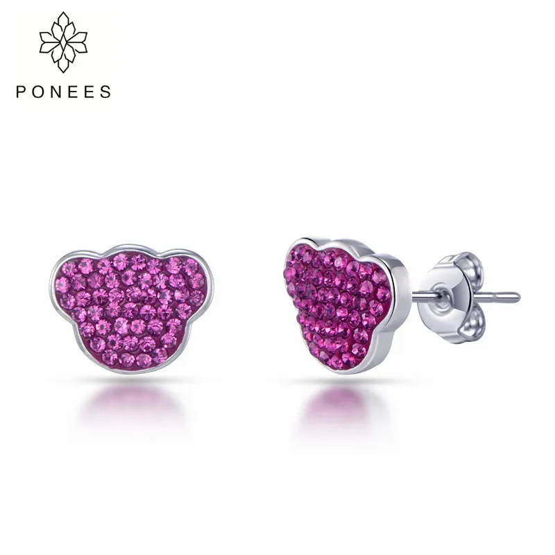 PONEES Simple Cute Mickey Mini Earrings With Fuchsia Crystal Jewelry Punk Animal Earrings Children Kids Stud Earrings Women
PONEES Simple Cute Mickey Mini Earrings With Fuchsia Crystal Jewelry Punk Animal Earrings Children Kids Stud Earrings Women
