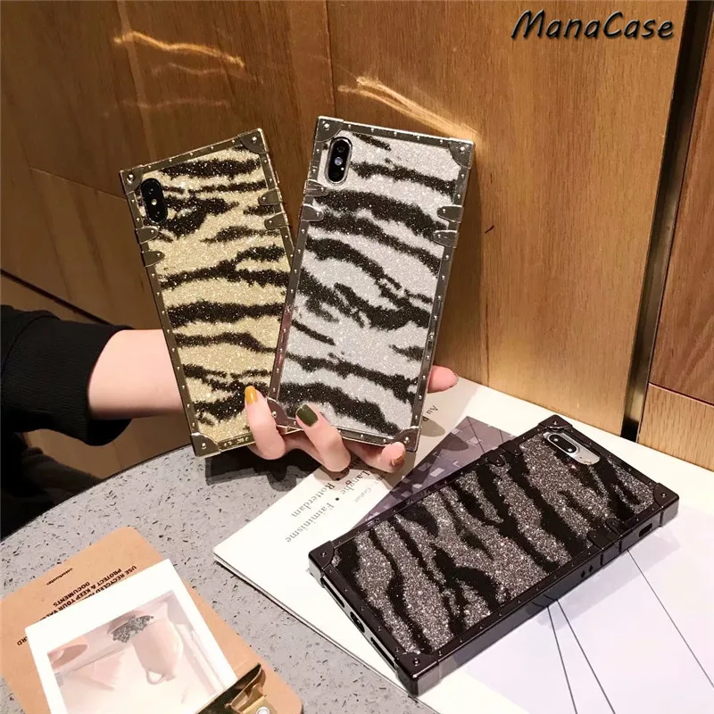 Lxuruy Fashion Glitter Zebra Tiger Pattern Square Phone Case For iPhone X XS MAX XR 6 6s 7 8 Plus For Plating Back Cover Cases
Lxuruy Fashion Glitter Zebra Tiger Pattern Square Phone Case For iPhone X XS MAX XR 6 6s 7 8 Plus For Plating Back Cover Cases