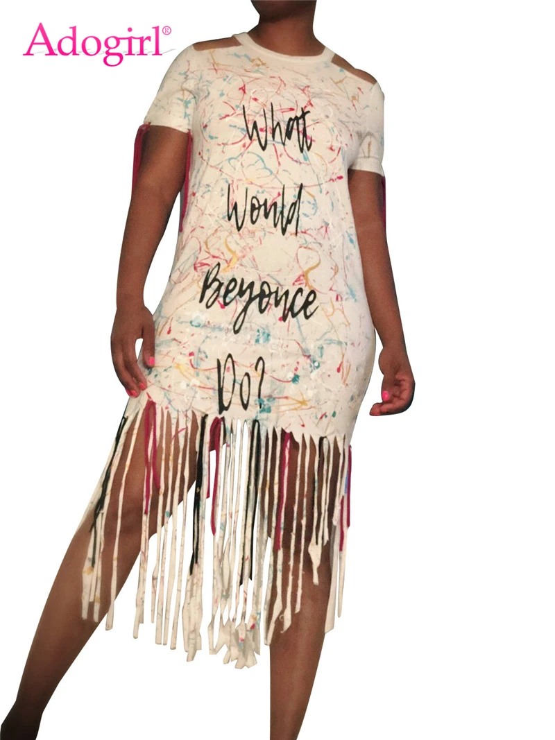 Adogirl Starry Sky Letters Print Tassel Maxi Dress O Neck Short Sleeve Casual Bodycon Long T-shirt Dresses for Women Outfits
Adogirl Starry Sky Letters Print Tassel Maxi Dress O Neck Short Sleeve Casual Bodycon Long T-shirt Dresses for Women Outfits