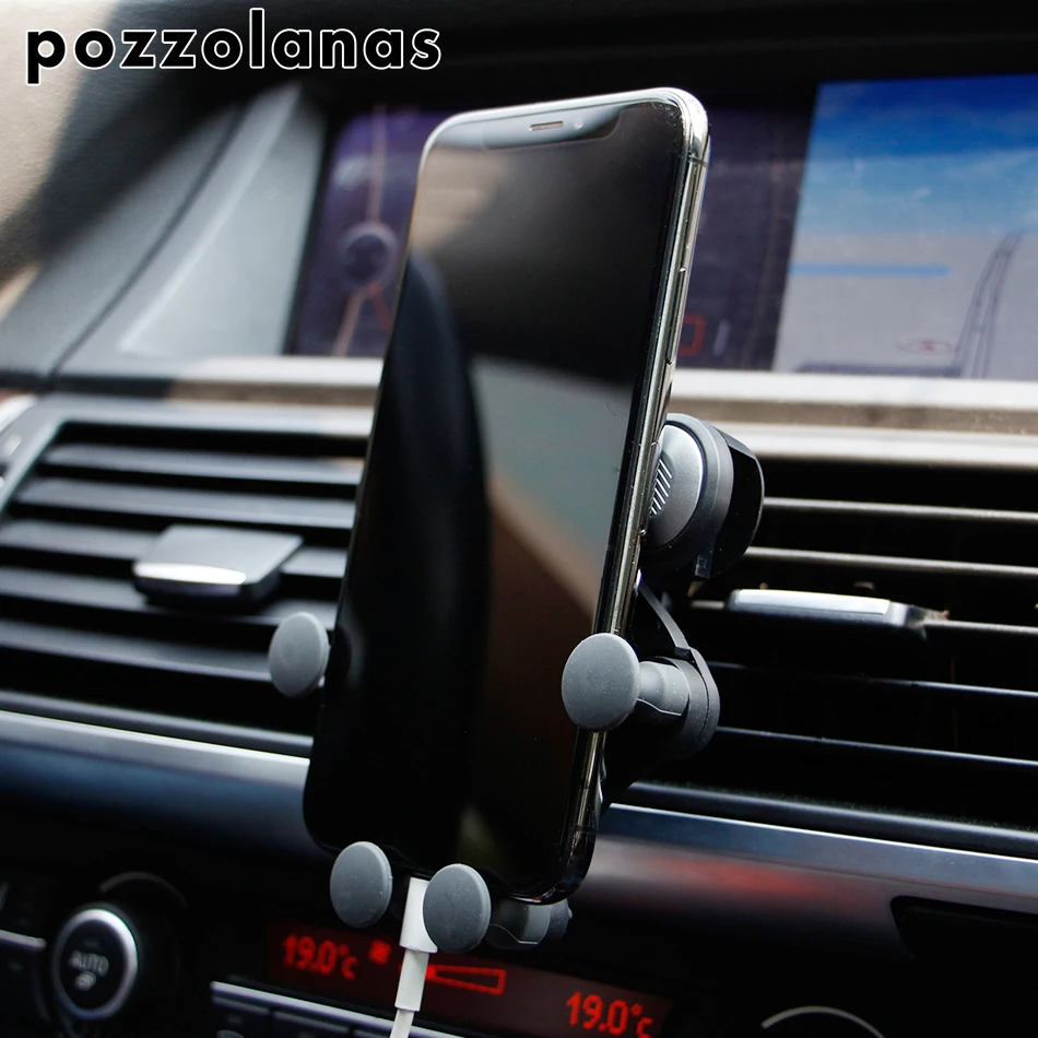 Pozzolanas Gravity Car Phone Mount Hand Free Auto Lock Air Vent One-Handed For iPhone Xs MAX X 8 7 6 Plus Samsung S9 S8 S7 Note 
Pozzolanas Gravity Car Phone Mount Hand Free Auto Lock Air Vent One-Handed For iPhone Xs MAX X 8 7 6 Plus Samsung S9 S8 S7 Note