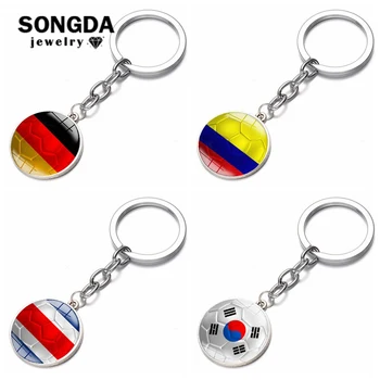 SONGDA New World Football Game Keychain Colombia Germany Korea Costa Rica Flag Pattern Glass Cabochon Pendant Key Ring Jewellery
SONGDA New World Football Game Keychain Colombia Germany Korea Costa Rica Flag Pattern Glass Cabochon Pendant Key Ring Jewellery