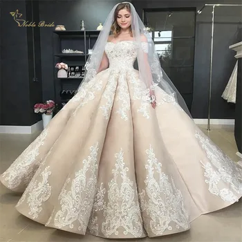 Custom Made Luxury Champagne Wedding Dress Ball Gown Sweetheart Bridal Gown For Bride Wear Vestido de noiva
Custom Made Luxury Champagne Wedding Dress Ball Gown Sweetheart Bridal Gown For Bride Wear Vestido de noiva