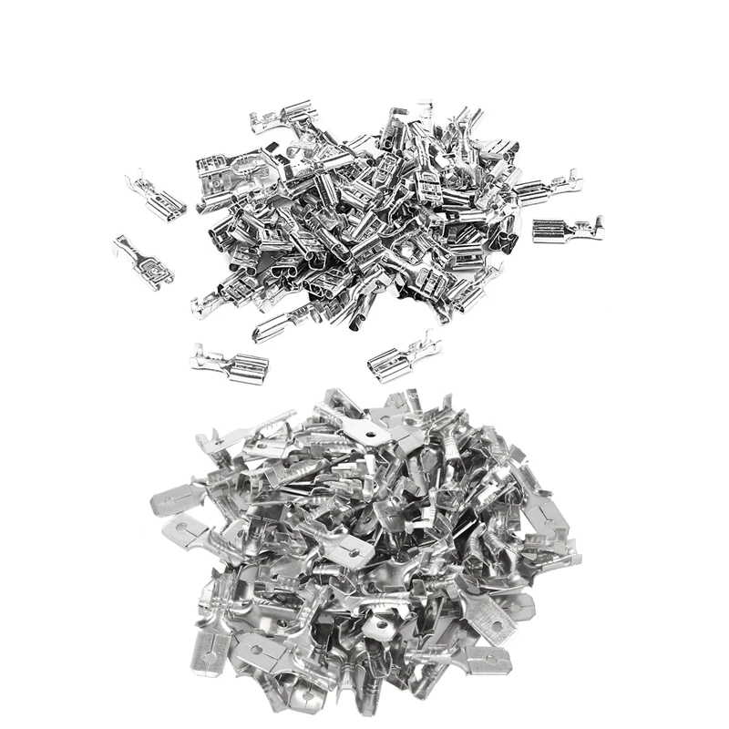 100 x 6.3mm Uninsulated Female Spade Push On Crimp Terminal Non Insulated 2.5mmІ & 6.3mm Male Electrical Spade Crimp Terminals
100 x 6.3mm Uninsulated Female Spade Push On Crimp Terminal Non Insulated 2.5mmІ & 6.3mm Male Electrical Spade Crimp Terminals