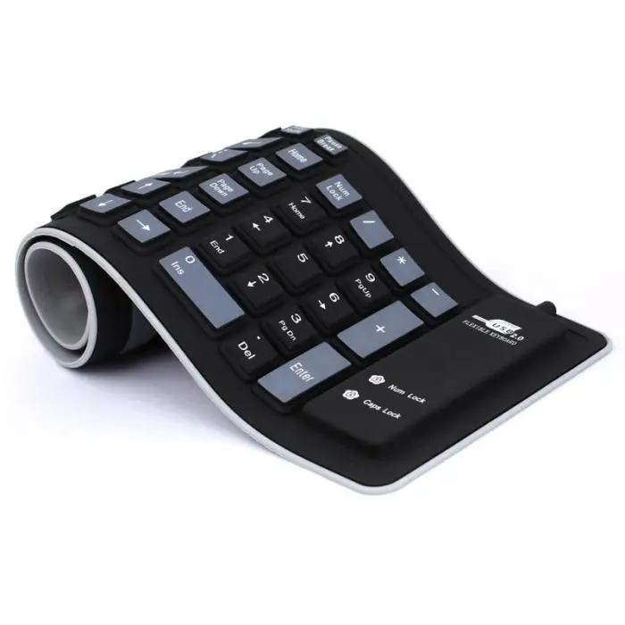 Clavier souple en silicone pliable USB
