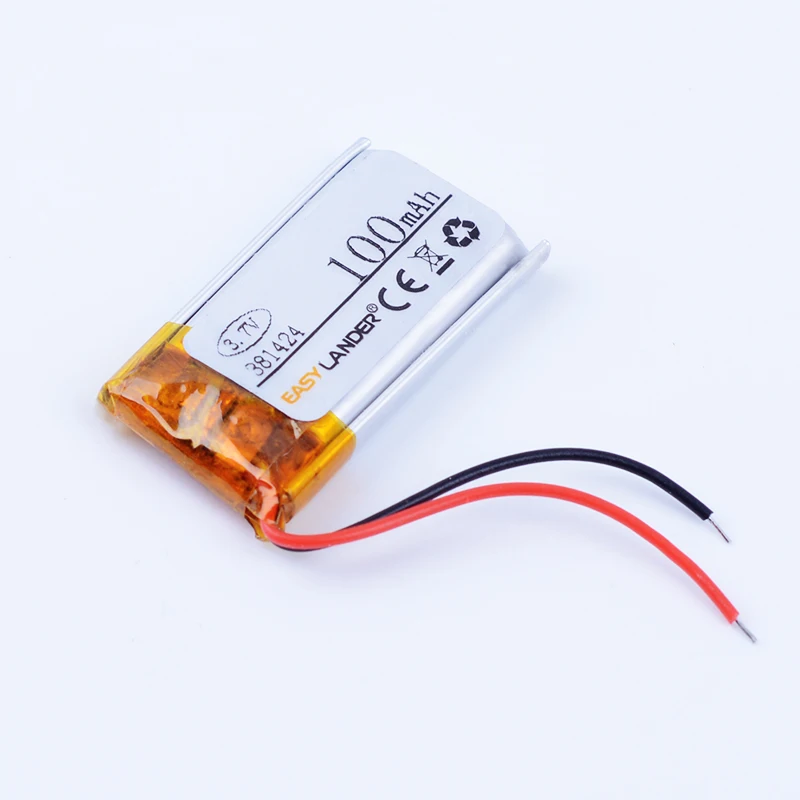 381424 3.7v 100mAh Rechargeable li-Polymer Li-ion Battery For bluetooth headset mp3 /mp5 mouse Bracelet Wrist Watch 401525
381424 3.7v 100mAh Rechargeable li-Polymer Li-ion Battery For bluetooth headset mp3 /mp5 mouse Bracelet Wrist Watch 401525