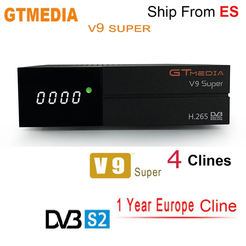 1 Year Europe 5 Cline Genuine Freesat GTMedia V9 Super Full HD DVB-S2 Satellite Receiver V8 Nova Upgrade From V8 Super Deco
1 Year Europe 5 Cline Genuine Freesat GTMedia V9 Super Full HD DVB-S2 Satellite Receiver V8 Nova Upgrade From V8 Super Deco