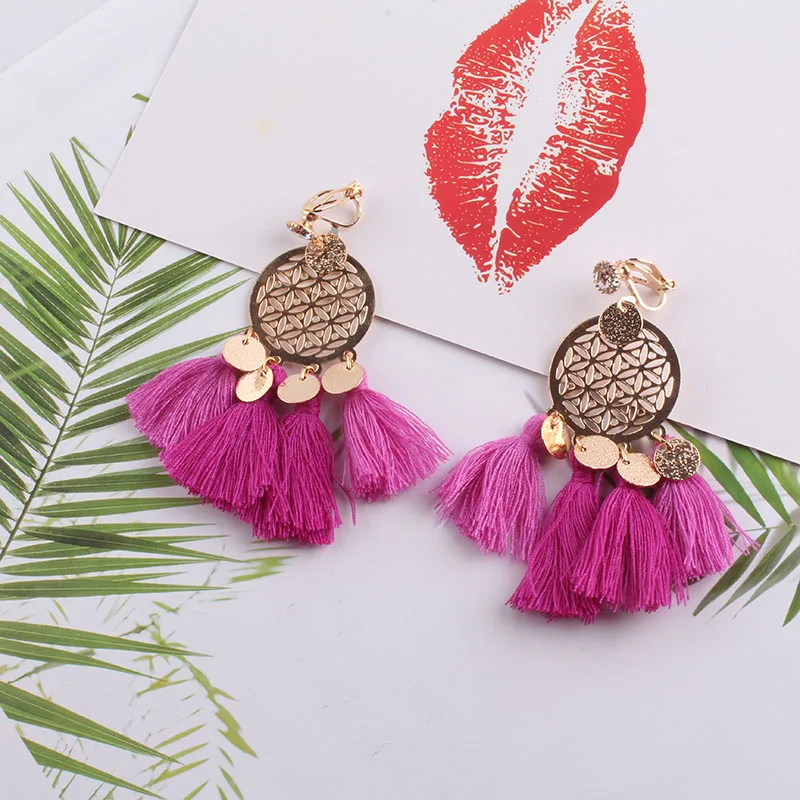 JIOFREE New Bohemian Ethnic Sequins Tassel Clip on Earrings for Women Fashion Jewelry Dreamatcher Boho Vintage Wedding Earring
JIOFREE New Bohemian Ethnic Sequins Tassel Clip on Earrings for Women Fashion Jewelry Dreamatcher Boho Vintage Wedding Earring