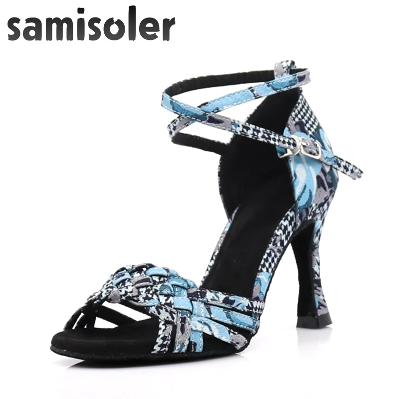 Samisoler 2019 New Women Latin Dance Shoe Satin Sandal Ladies Latin Dancing Shoes High Heel Soft Sole Straight Heel
Samisoler 2019 New Women Latin Dance Shoe Satin Sandal Ladies Latin Dancing Shoes High Heel Soft Sole Straight Heel