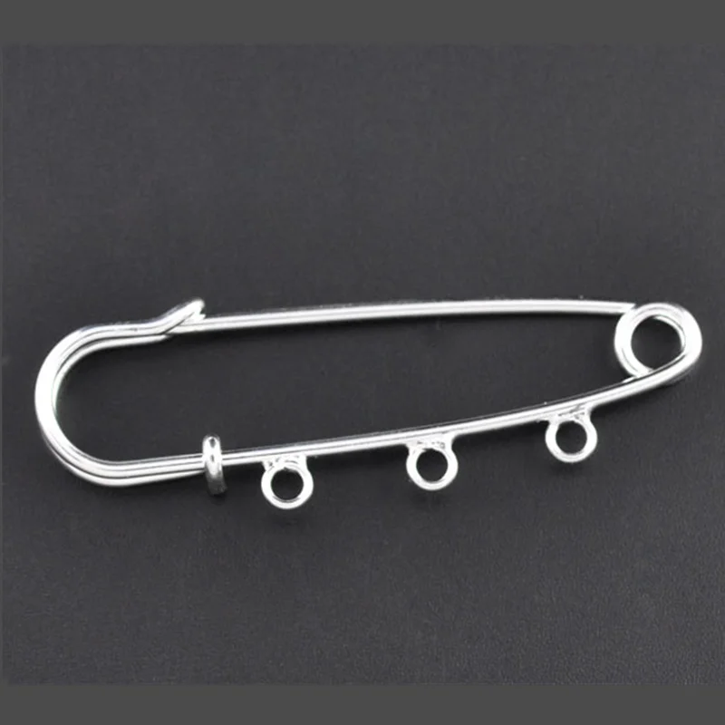20Pcs Silver Plated DIY Safety Pins 3 Holes Back Pin for Brooches Sewing Crafts Making 7cm
20Pcs Silver Plated DIY Safety Pins 3 Holes Back Pin for Brooches Sewing Crafts Making 7cm