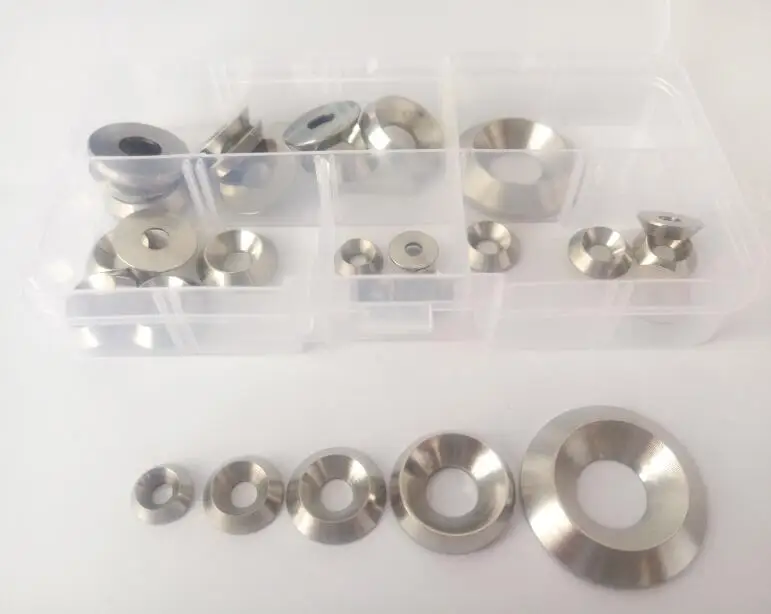 32pcs M3/M4/M5/M6/M8/M10 fisheye washer concave taper solid gasket stainless steel material industrial gaskets combination
32pcs M3/M4/M5/M6/M8/M10 fisheye washer concave taper solid gasket stainless steel material industrial gaskets combination