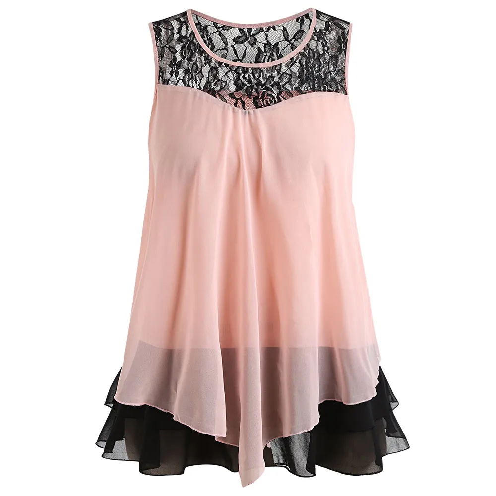 Wipalo 2018 Summer Sexy Lace Trim Plus Size Sleeveless Chiffon Blouse Tunic Women Clothing Maxi Tops Big Size Blouse Shirt 5XL
Wipalo 2018 Summer Sexy Lace Trim Plus Size Sleeveless Chiffon Blouse Tunic Women Clothing Maxi Tops Big Size Blouse Shirt 5XL
