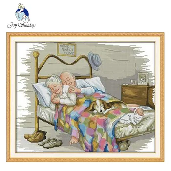 JOY SUNDAY,Needlework,DIY DMC Cross stitch,Sets For Embroidery kit old married couple home decoration Counted Cross stitching
JOY SUNDAY,Needlework,DIY DMC Cross stitch,Sets For Embroidery kit old married couple home decoration Counted Cross stitching