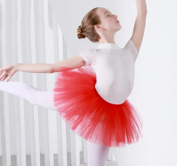 Girls Ballet Tutu Slim Dress Short Sleeve Soft Cotton Leotard Tutu Skirt Dancing Athletic Leotards Skate Dress Outfits White
Girls Ballet Tutu Slim Dress Short Sleeve Soft Cotton Leotard Tutu Skirt Dancing Athletic Leotards Skate Dress Outfits White