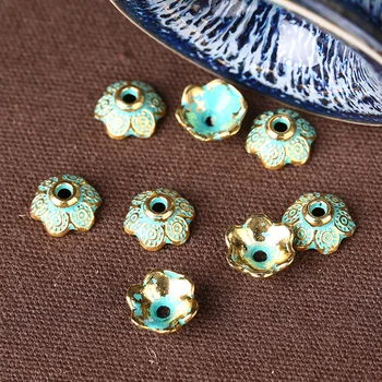 100pcs Vintage Golden Alloy Folwer Bead Cap 4x9mm Green End Beads Findings Fit DIY Handmade Jewelry Making Accessories
100pcs Vintage Golden Alloy Folwer Bead Cap 4x9mm Green End Beads Findings Fit DIY Handmade Jewelry Making Accessories