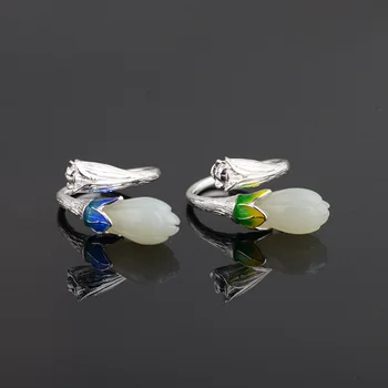 Authentic Silver 925 Jade Ring Antique Flower Womens Rings Enameling Natural Stone Resizable Fine Jewelry Ringen
Authentic Silver 925 Jade Ring Antique Flower Womens Rings Enameling Natural Stone Resizable Fine Jewelry Ringen
