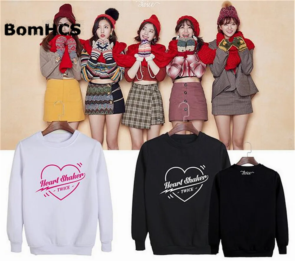 Kpop TWICE Heart Shaker Fans Unisex Letter Printed Pullover Cotton Sweatsuit Hip Hop Coat Tops
Kpop TWICE Heart Shaker Fans Unisex Letter Printed Pullover Cotton Sweatsuit Hip Hop Coat Tops