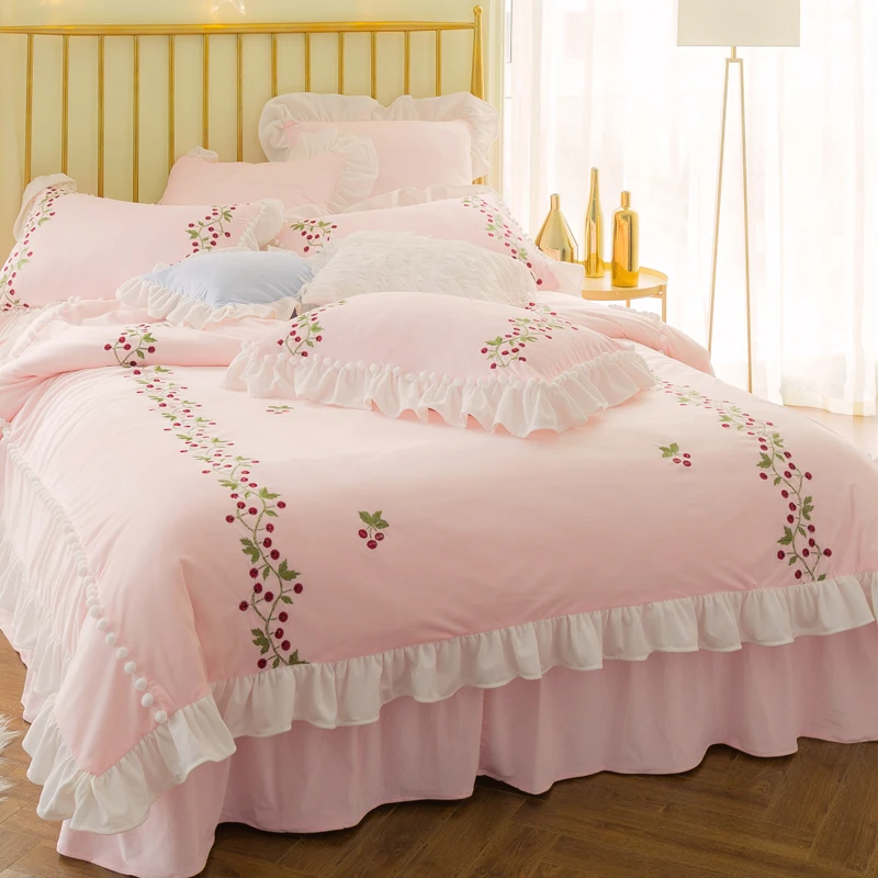 Thick fleece Warm bedclothes Princess style pink blue Bedding sets Queen King Bed sheet set for Gifts Duvet cover Pillowcases
Thick fleece Warm bedclothes Princess style pink blue Bedding sets Queen King Bed sheet set for Gifts Duvet cover Pillowcases