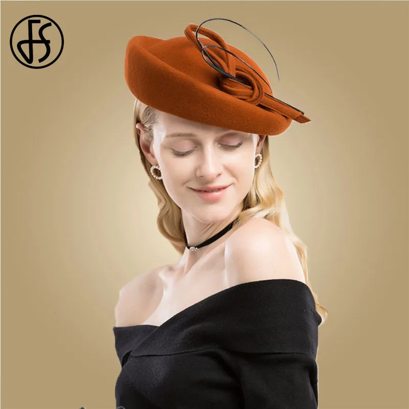FS Elegant Orange Wool Fedora Hat For Women Pillbox Hats Vintage Wedding Fascinator Black Church Felt Bowler Derby Cocktail Hats
FS Elegant Orange Wool Fedora Hat For Women Pillbox Hats Vintage Wedding Fascinator Black Church Felt Bowler Derby Cocktail Hats