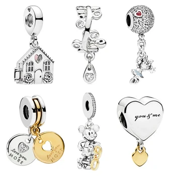 New Original Silver Color Fit Pandora Bracelets Minnie Mickey Love Water droplets House Charms Beads Women DIY Jeweley
New Original Silver Color Fit Pandora Bracelets Minnie Mickey Love Water droplets House Charms Beads Women DIY Jeweley